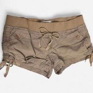 Candie's Tan Cargo Shorts with Drawstring